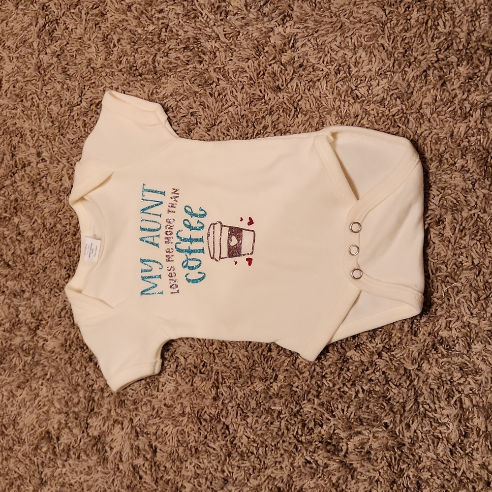 My Aunt loves me more than coffee onesie